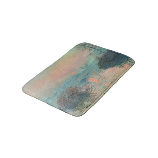 Monet Sunset Seine Fine Art Impressionisme Badmat (Gekanteld)