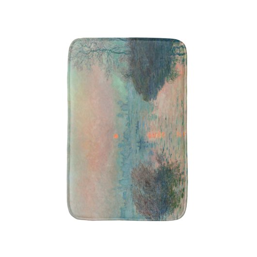 Monet Sunset Seine Fine Art Impressionisme Badmat (Voorkant Verticaal)