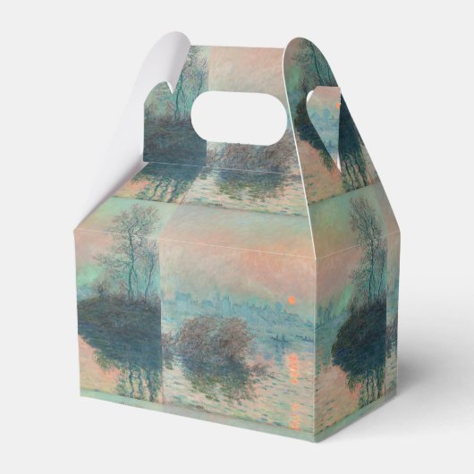 Monet Sunset Seine Fine Art Impressionisme Bedankdoosjes (Achterkant)