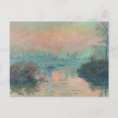 Monet Sunset Seine Fine Art Impressionisme Briefkaart (Voorkant)