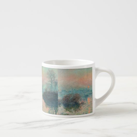 Monet Sunset Seine Fine Art Impressionisme Espresso Kop (Rechts)