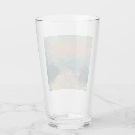 Monet Sunset Seine Fine Art Impressionisme Glas (Achterkant)