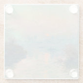 Monet Sunset Seine Fine Art Impressionisme Glazen Onderzetter (Achterkant)
