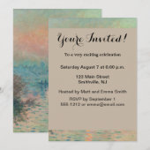 Monet Sunset Seine Fine Art Impressionisme Kaart (Voorkant / Achterkant)