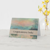 Monet Sunset Seine Fine Art Impressionisme Kaart (Gele Bloem)