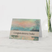 Monet Sunset Seine Fine Art Impressionisme Kaart (Voorkant)