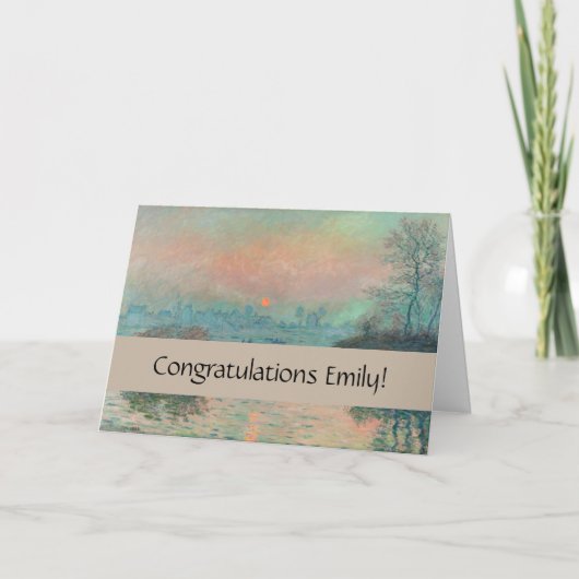 Monet Sunset Seine Fine Art Impressionisme Kaart (Voorkant)