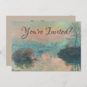 Monet Sunset Seine Fine Art Impressionisme Kaart