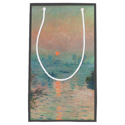 Monet Sunset Seine Fine Art Impressionisme Klein Cadeauzakje (Voorkant)