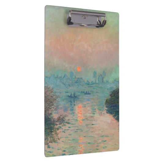 Monet Sunset Seine Fine Art Impressionisme Klembord (Rechts)