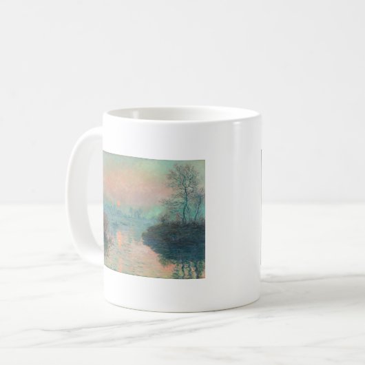 Monet Sunset Seine Fine Art Impressionisme Koffiemok (Voorkant links)