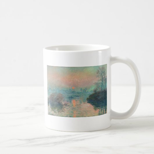 Monet Sunset Seine Fine Art Impressionisme Koffiemok (Rechts)