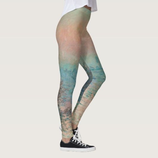 Monet Sunset Seine Fine Art Impressionisme Leggings (Rechts)