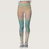 Monet Sunset Seine Fine Art Impressionisme Leggings (Voorkant)