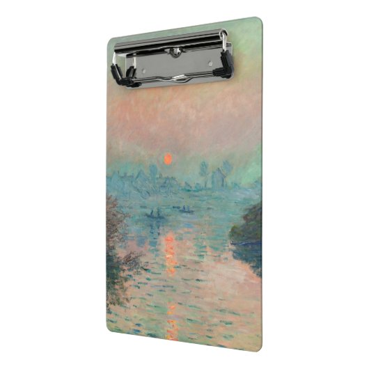 Monet Sunset Seine Fine Art Impressionisme Mini Klembord (Angled2)
