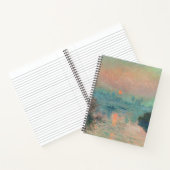 Monet Sunset Seine Fine Art Impressionisme Notitieboek (Binnen)