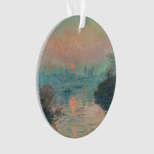 Monet Sunset Seine Fine Art Impressionisme Ornament (voorkant)