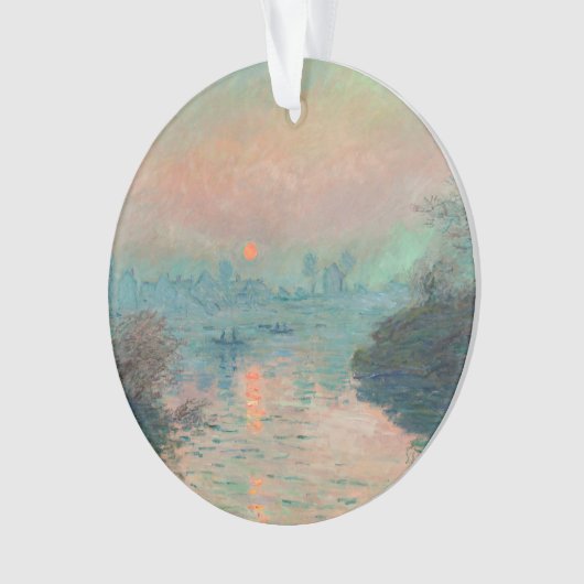 Monet Sunset Seine Fine Art Impressionisme Ornament (voorkant)