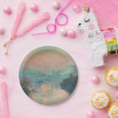 Monet Sunset Seine Fine Art Impressionisme Papieren Bordje (Feest)