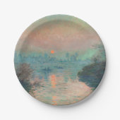 Monet Sunset Seine Fine Art Impressionisme Papieren Bordje (Voorkant)