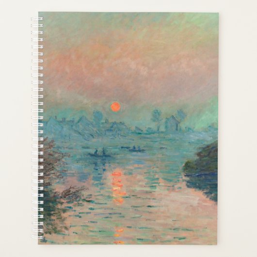 Monet Sunset Seine Fine Art Impressionisme Planner (Voorkant)