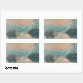 Monet Sunset Seine Fine Art Impressionisme Rechthoekige Sticker (Vel)