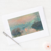 Monet Sunset Seine Fine Art Impressionisme Rechthoekige Sticker (Envelop)