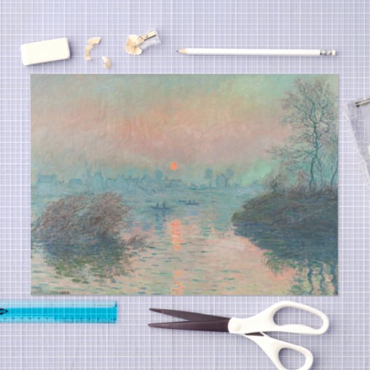 Monet Sunset Seine Fine Art Impressionisme Tissuepapier (Craft)