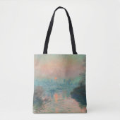 Monet Sunset Seine Fine Art Impressionisme Tote Bag (Voorkant)
