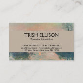 Monet Sunset Seine Fine Art Impressionisme Visitekaartje (Achterkant)