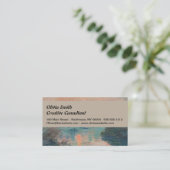 Monet Sunset Seine Fine Art Impressionisme Visitekaartje (Staand voorkant)