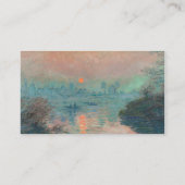 Monet Sunset Seine Fine Art Impressionisme Visitekaartje (Achterkant)