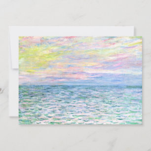 Monet - Sunset te Pourville, fijne kunst Feestdagenkaart