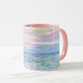 Monet - Sunset te Pourville, fijne kunst Mok (Voorkant rechts)