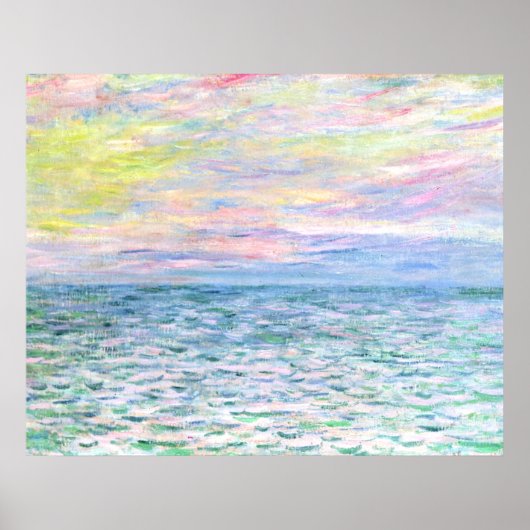 Monet - Sunset te Pourville, fijne kunst Poster (Voorkant)