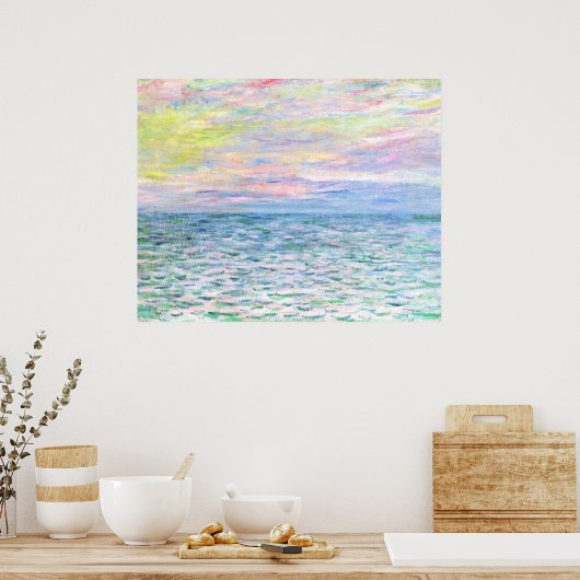 Monet - Sunset te Pourville, fijne kunst Poster (Keuken)