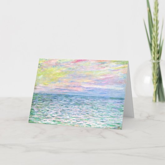 Monet - Sunset te Pourville, mooie kunst Kaart (Voorkant)