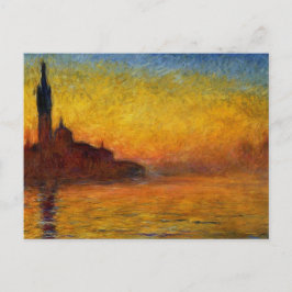 Monet Sunset Venetië Kleurrijke Impressionisme kun Briefkaart