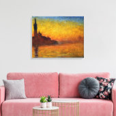 Monet Sunset Venetië Kleurrijke Impressionisme kun Canvas Afdruk (Insitu (Woonkamer))