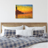 Monet Sunset Venetië Kleurrijke Impressionisme kun Canvas Afdruk (Insitu (Slaapkamer))
