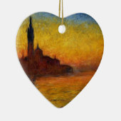 Monet Sunset Venetië Kleurrijke Impressionisme kun Keramisch Ornament (Rechts)