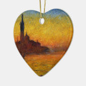 Monet Sunset Venetië Kleurrijke Impressionisme kun Keramisch Ornament (Links)