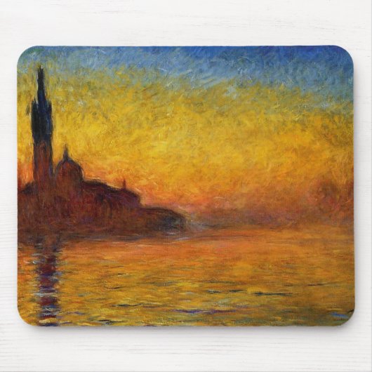 Monet Sunset Venetië Kleurrijke Impressionisme kun Muismat (Voorkant)