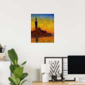 Monet Sunset Venetië Kleurrijke Impressionisme kun Poster (Thuiskantoor)