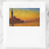 Monet Sunset Venetië Kleurrijke Impressionisme kun Rechthoekige Sticker (Tas)