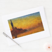Monet Sunset Venetië Kleurrijke Impressionisme kun Rechthoekige Sticker (Envelop)