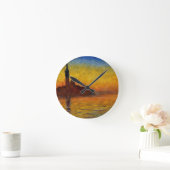 Monet Sunset Venetië Kleurrijke Impressionisme kun Ronde Klok (Huis)