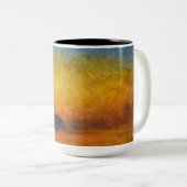 Monet Sunset Venetië Kleurrijke Impressionisme kun Tweekleurige Koffiemok (Voorkant rechts)