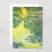 Monet Sunset Waterlilies-uitvindingen Kaart (Voorkant / Achterkant)