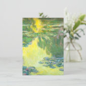 Monet Sunset Waterlilies-uitvindingen Kaart (Staand voorkant)